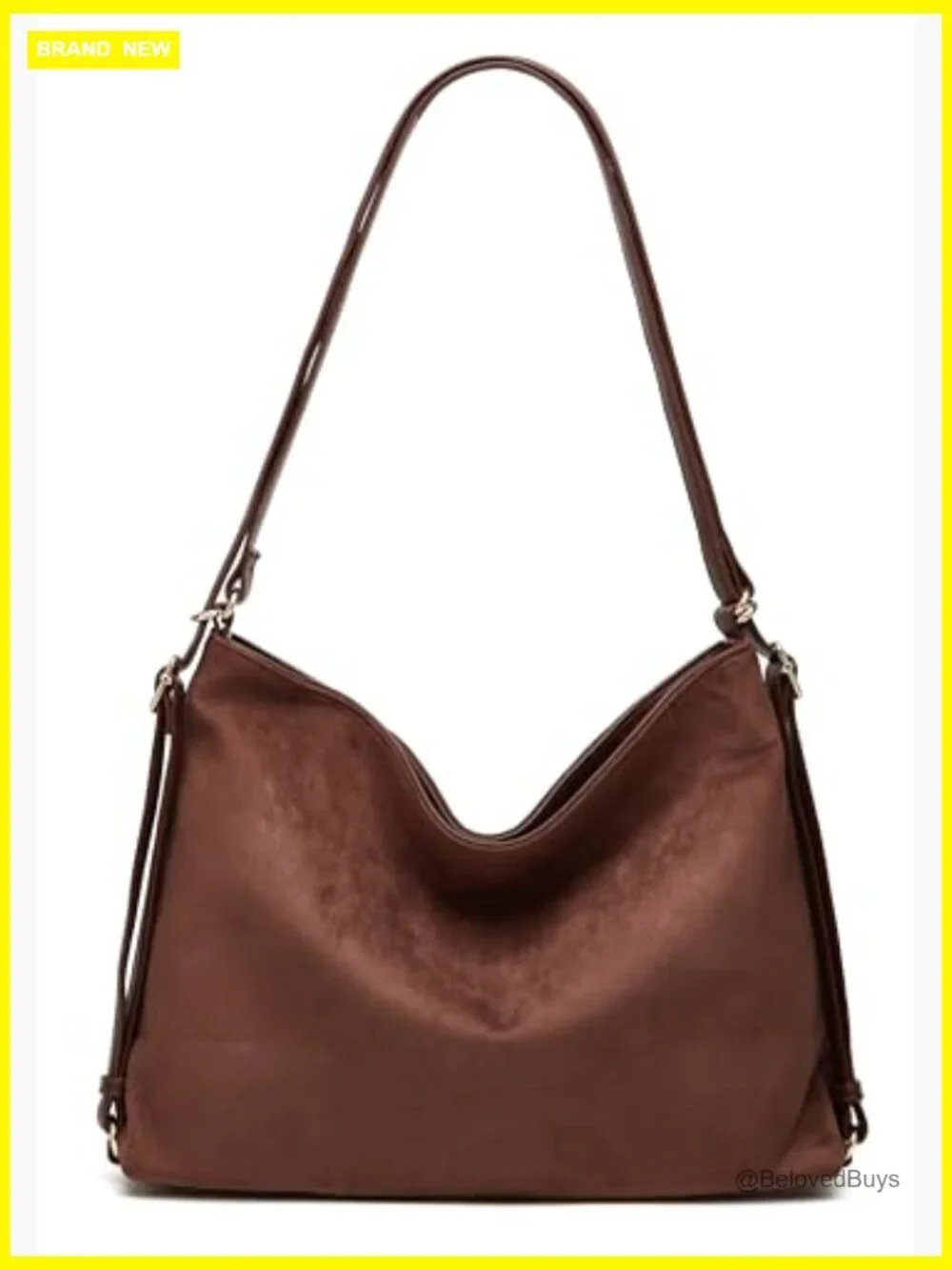 Faux Suede Crossbody Hobo Bag Large Satchel Shoulder Tote for Women